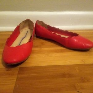 Cherry red flats by Sam & Libby